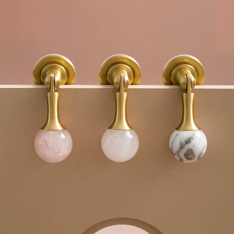 White Crystal Ball+Brass Furni - Furniture Hardware Drop Pulls review and price
