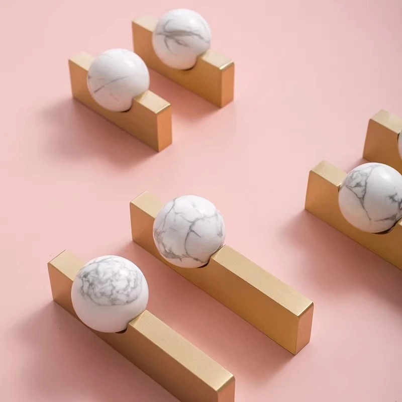 White Crystal Ball+Brass Furni - Furniture Hardware Drop Pulls review and price