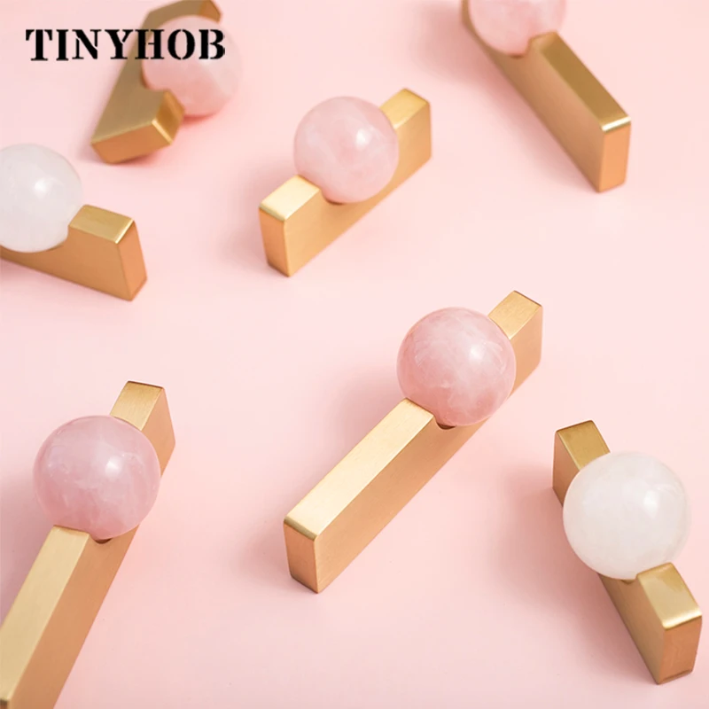 White Crystal Ball+Brass Furni - Furniture Hardware Drop Pulls review and price